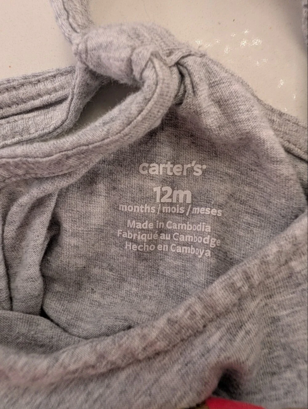 Carter's Tank Top Watermelon With Sequin Accent 12 Months Like New